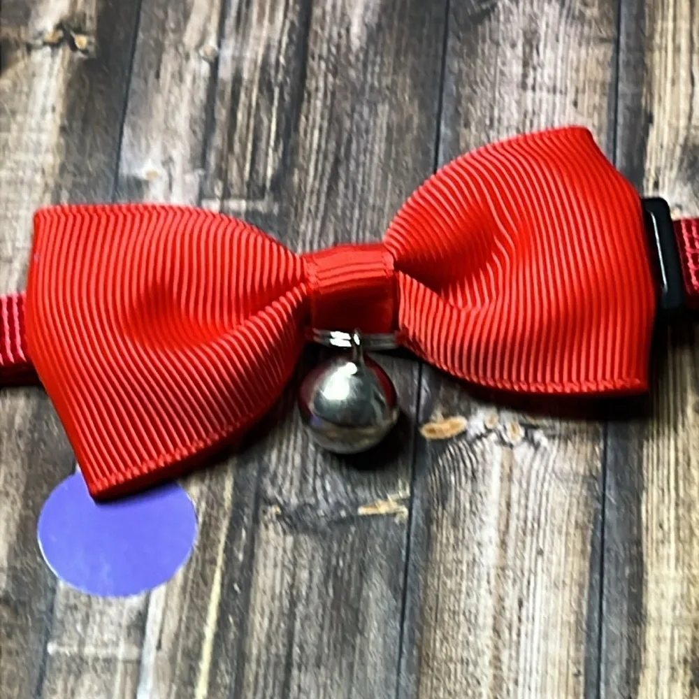 5for$10 Red Bell Cat Collar & Small Pet Collar Pet Accessories 10 Inches